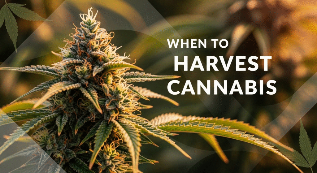 Mature cannabis buds with amber trichomes