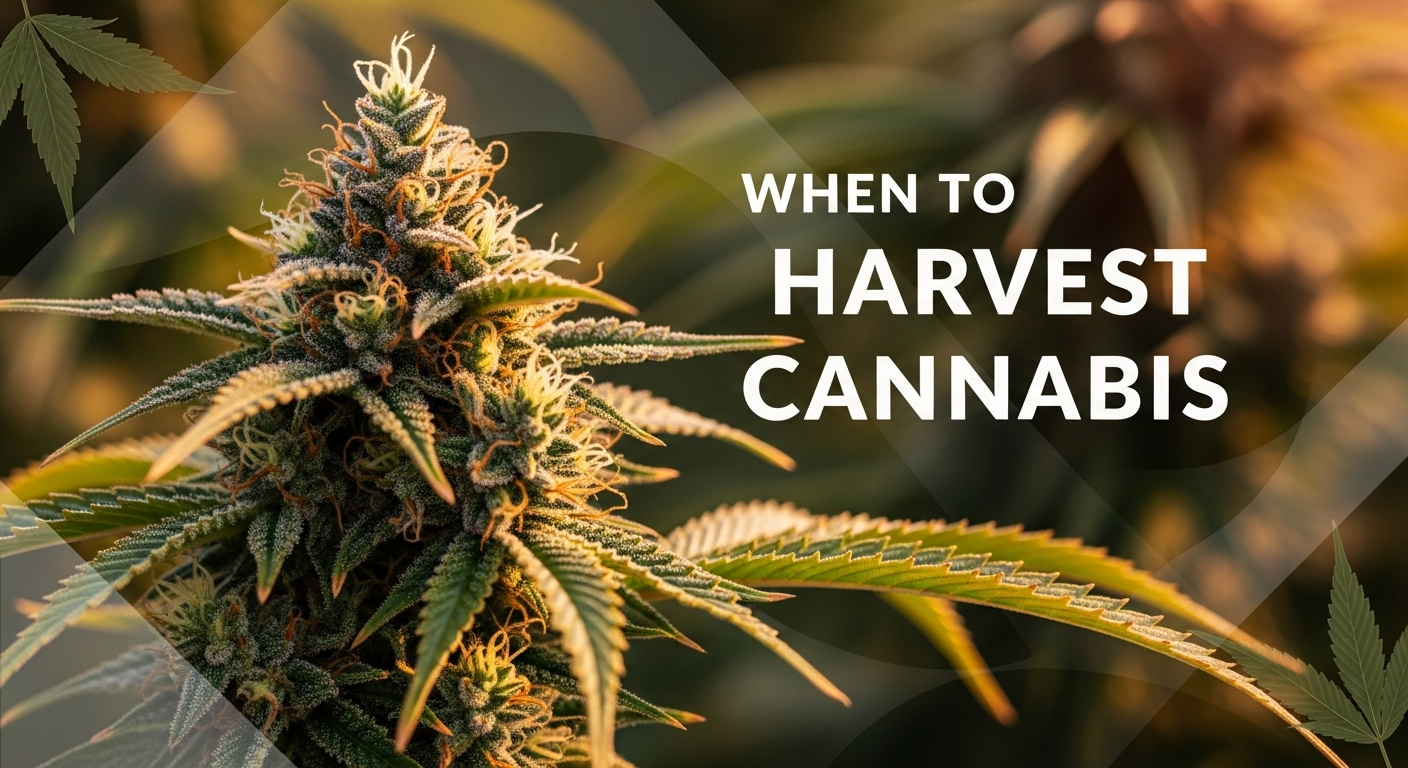 Mature cannabis buds with amber trichomes